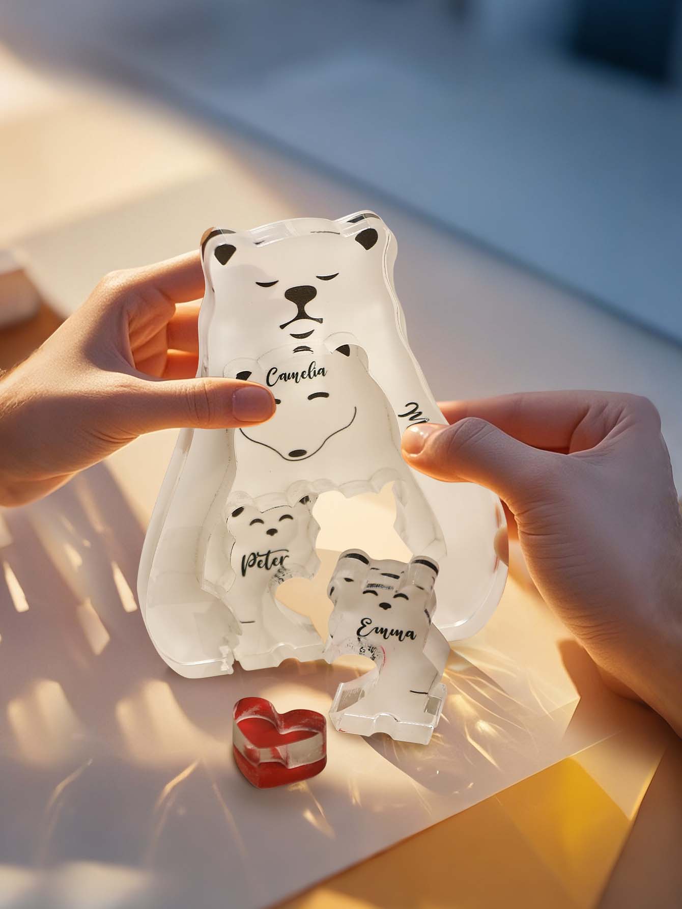 Family Bear Puzzle™ – Personalized Wooden Block Gift | Family Gift for Parents