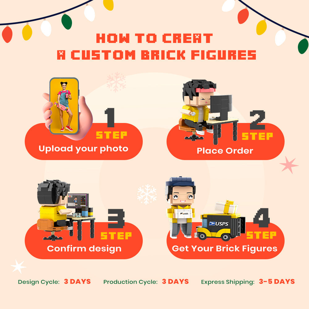Custom Photo Brick Art Portrait | Perfect Gift