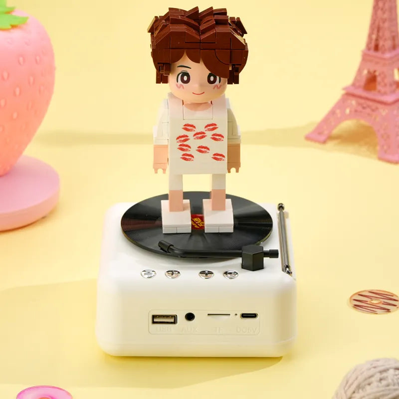 Brick Speaker Buddy™ – Custom Figure with Music Base | Fun Gift for Him