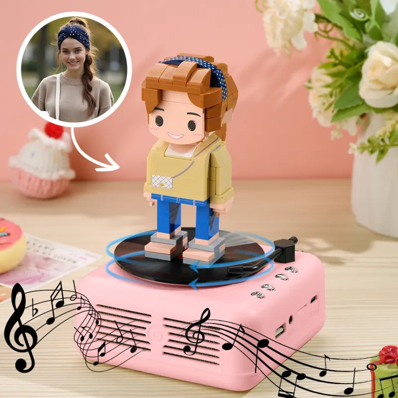 Brick Speaker Buddy™ – Custom Figure with Music Base | Fun Gift for Him
