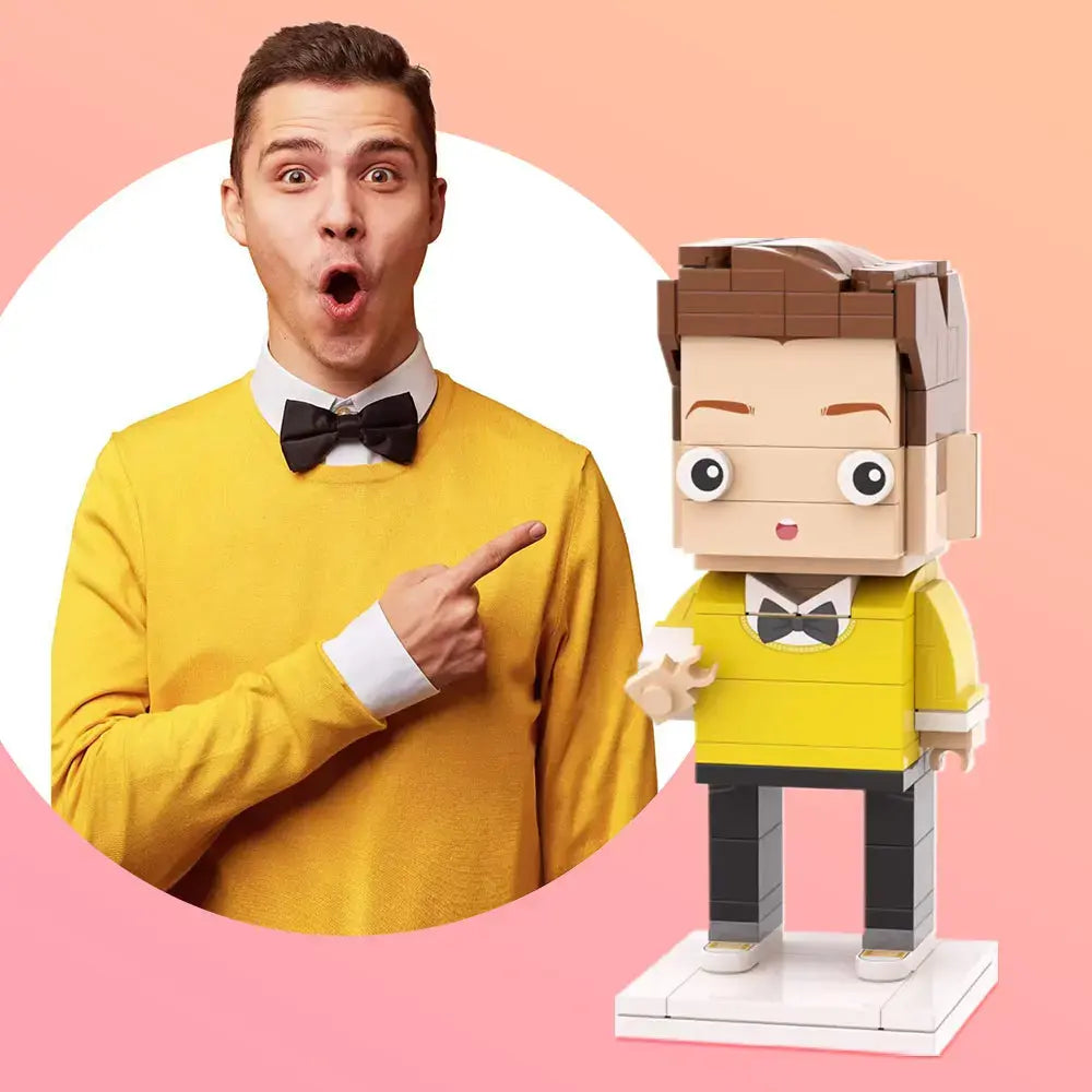 3D Preview Custom Photo Brick Art Portrait | Perfect Gift
