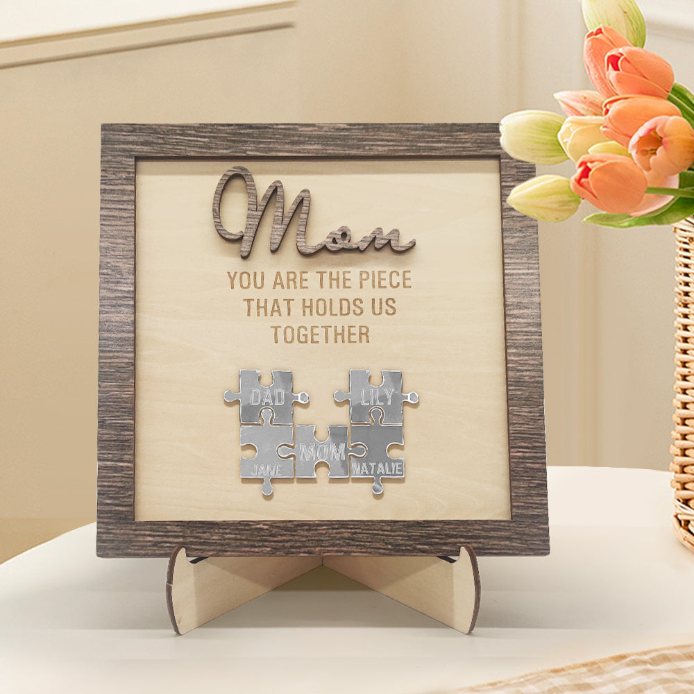 Personalised Mom Puzzle Plaque You Are the Piece That Holds Us Together Mother's Day Gift