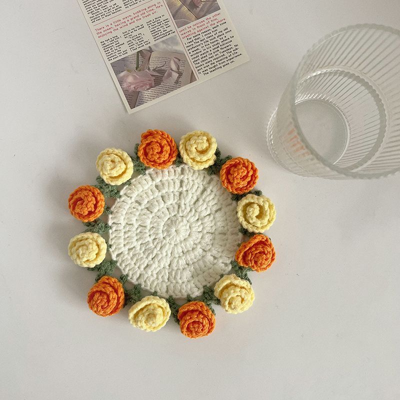Bloom Coaster™ – Handmade Crochet Flower Gift | Cozy Home