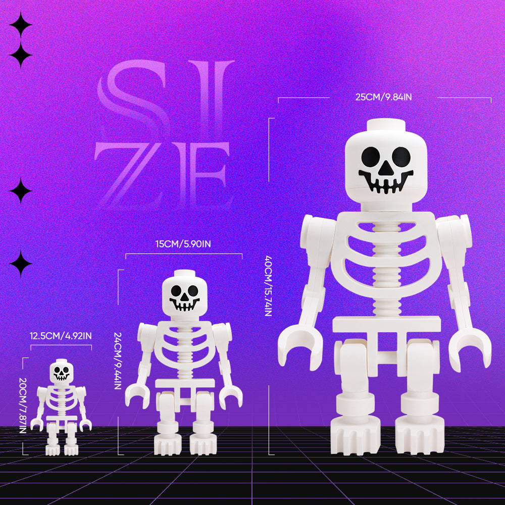 3D Print Enchanting Giant White Skeleton Figures Decoration