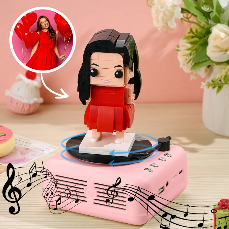 Brick Speaker Buddy™ – Custom Figure with Music Base | Fun Gift for Him