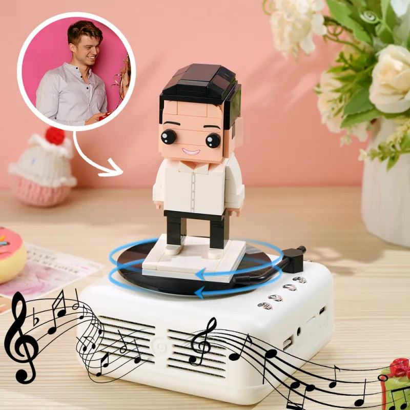 Brick Speaker Buddy™ – Custom Figure with Music Base | Fun Gift for Him
