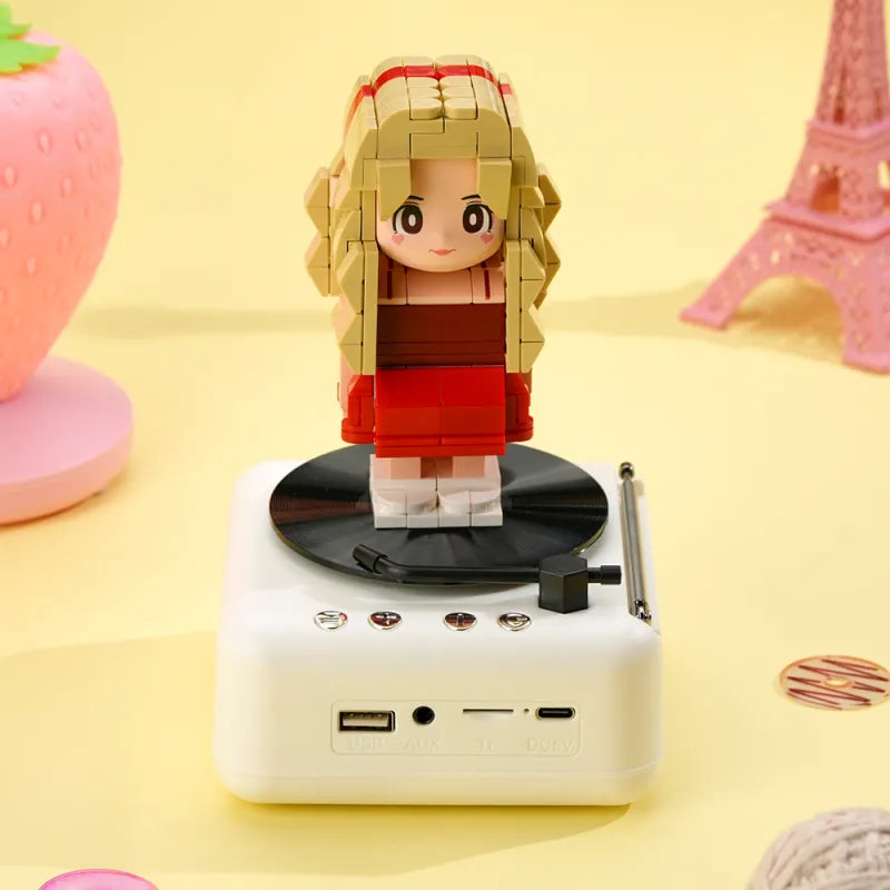 Brick Speaker Buddy™ – Custom Figure with Music Base | Fun Gift for Him