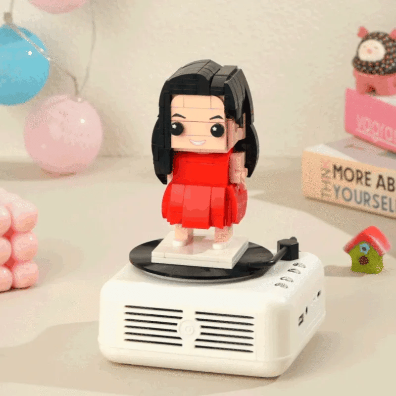 Brick Speaker Buddy™ – Custom Figure with Music Base | Fun Gift for Him