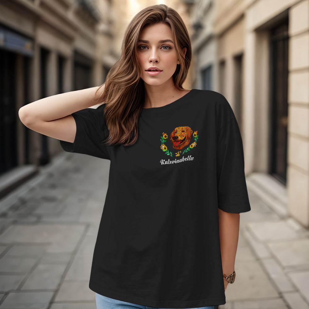 Custom Pet T-Shirt™ – Personalized Name & Wreath Design | Gift for Pet Lovers