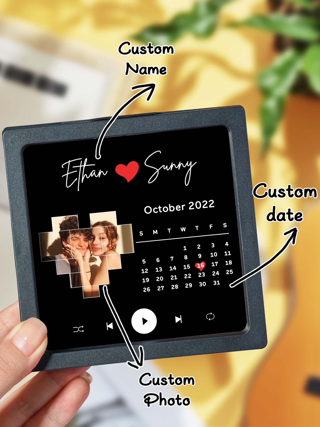 Memory Magnet™ – Personalized Photo Calendar with Music | Unique Gift for Family
