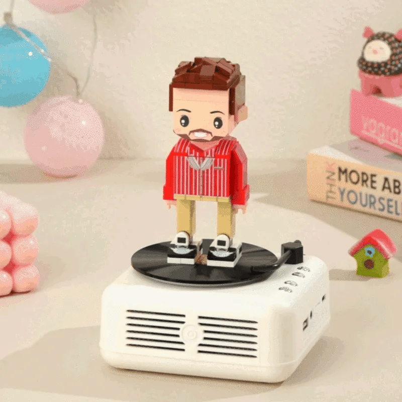 Brick Speaker Buddy™ – Custom Figure with Music Base | Fun Gift for Him