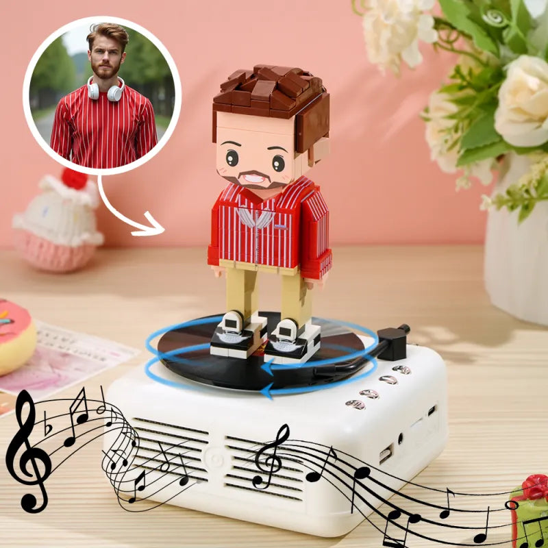 Brick Speaker Buddy™ – Custom Figure with Music Base | Fun Gift for Him