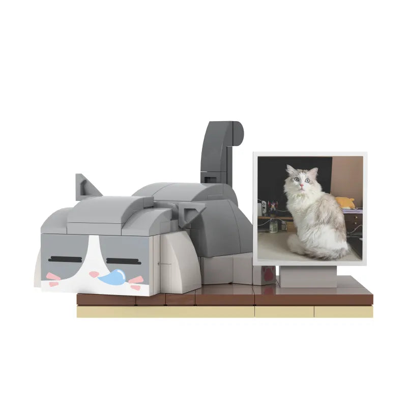Pet Brick Buddy™ – Custom Cat Mini Figure from Photo | Collectible for Pet Lovers