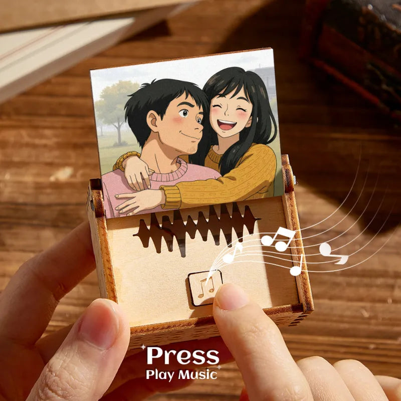 Anime Music Box™ – Custom Song & Photo | Gift for Anime