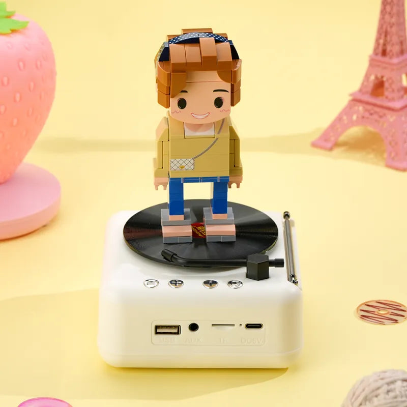 Brick Speaker Buddy™ – Custom Figure with Music Base | Fun Gift for Him