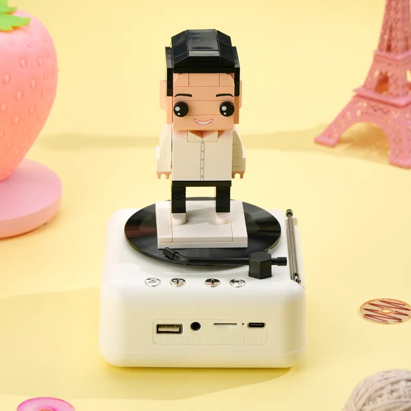 Brick Speaker Buddy™ – Custom Figure with Music Base | Fun Gift for Him