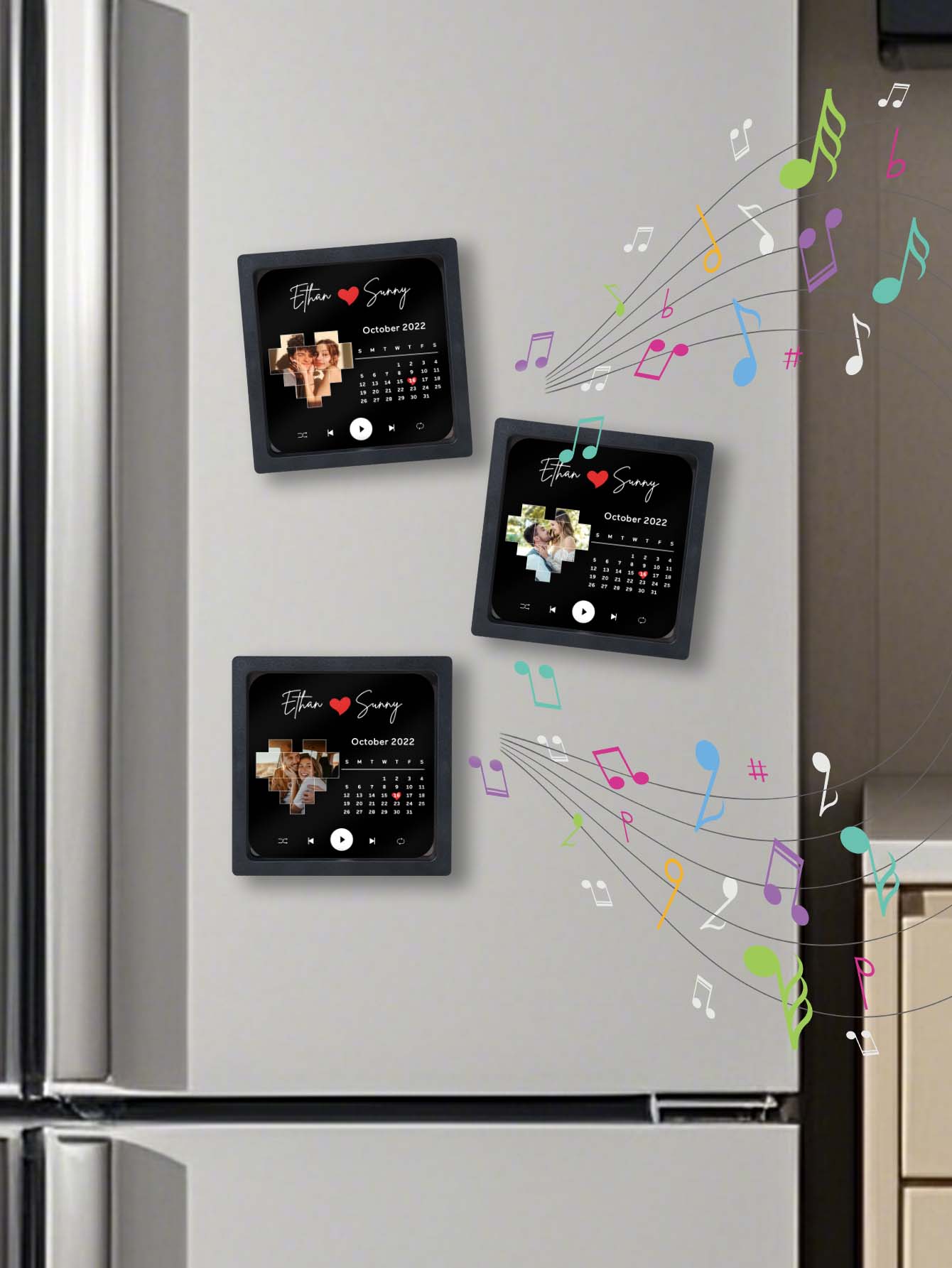 Memory Magnet™ – Personalized Photo Calendar with Music | Unique Gift for Family