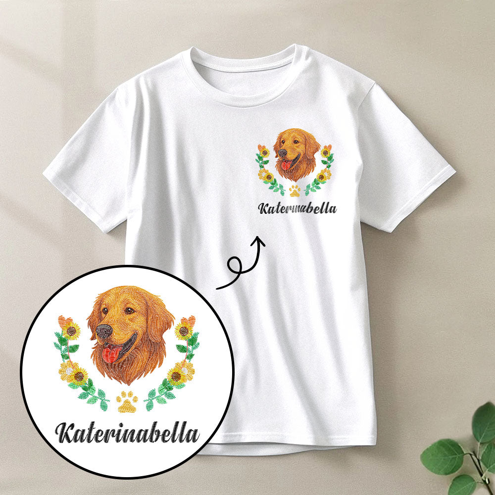 Custom Pet T-Shirt™ – Personalized Name & Wreath Design | Gift for Pet Lovers