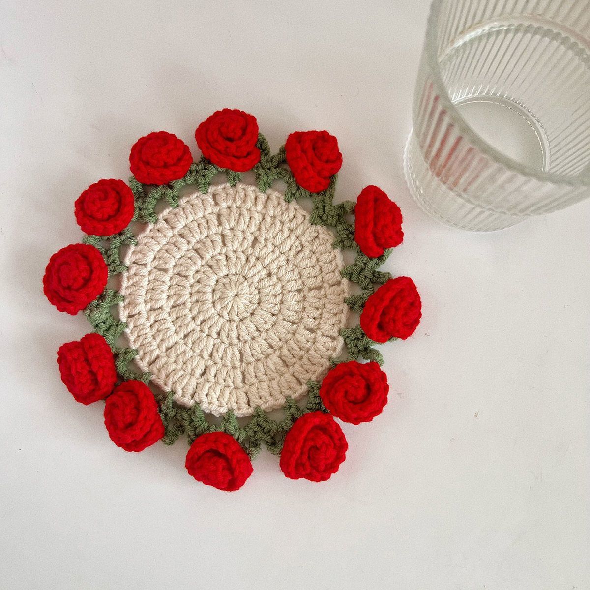 Bloom Coaster™ – Handmade Crochet Flower Gift | Cozy Home