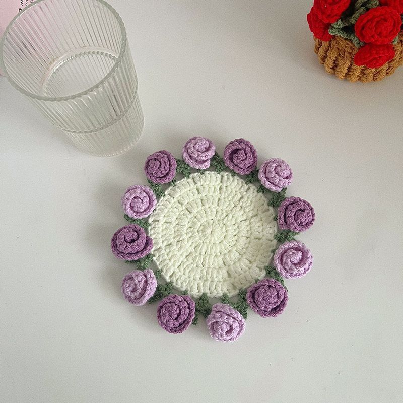 Bloom Coaster™ – Handmade Crochet Flower Gift | Cozy Home