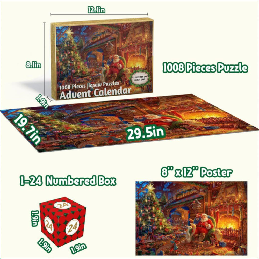 Advent Calendar Christmas Jigsaw Puzzle - 24 Boxes Christmas