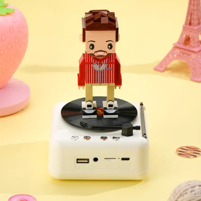 Brick Speaker Buddy™ – Custom Figure with Music Base | Fun Gift for Him