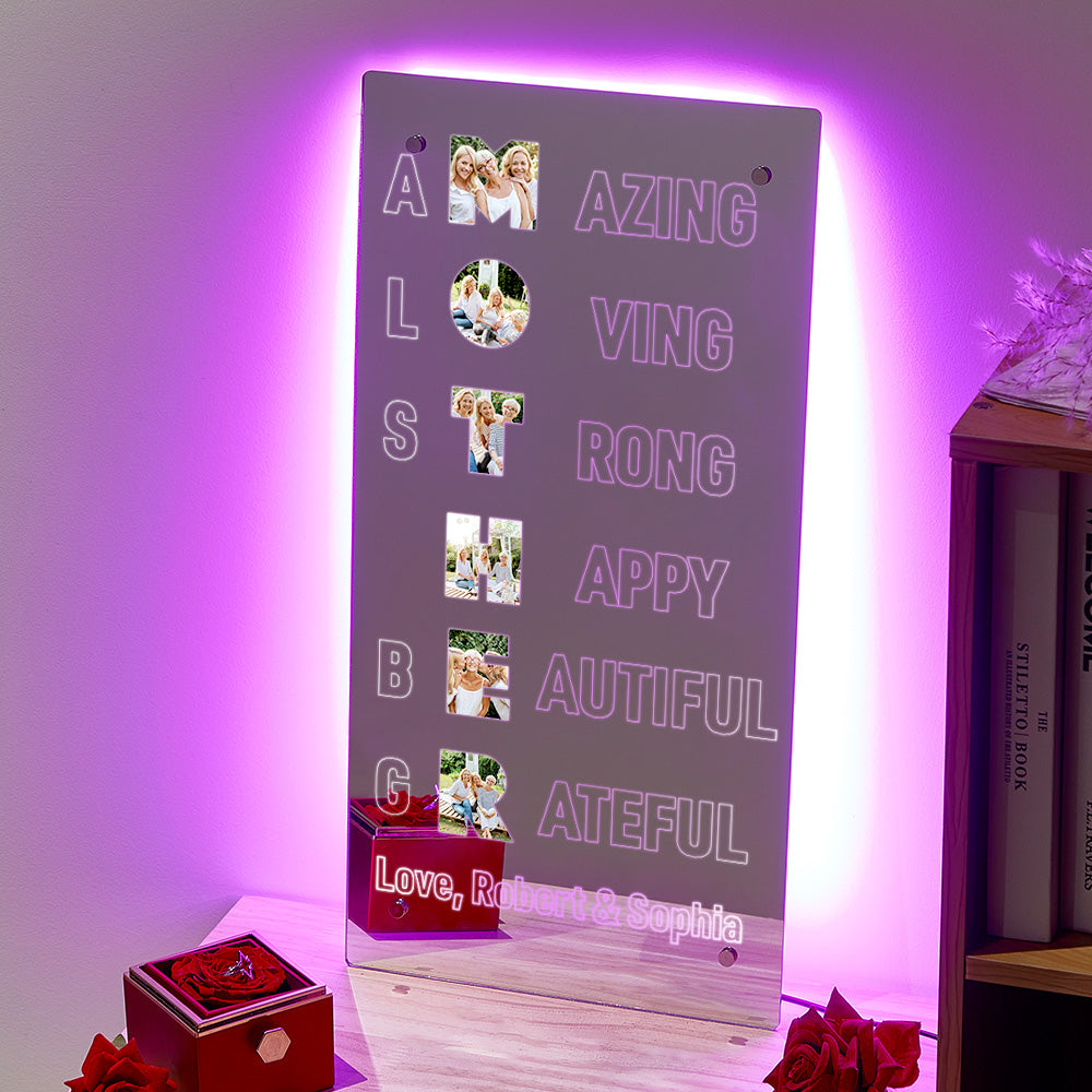 Mirror Light™ – Custom Photo Lamp | Mother’s Day Gift for Mom