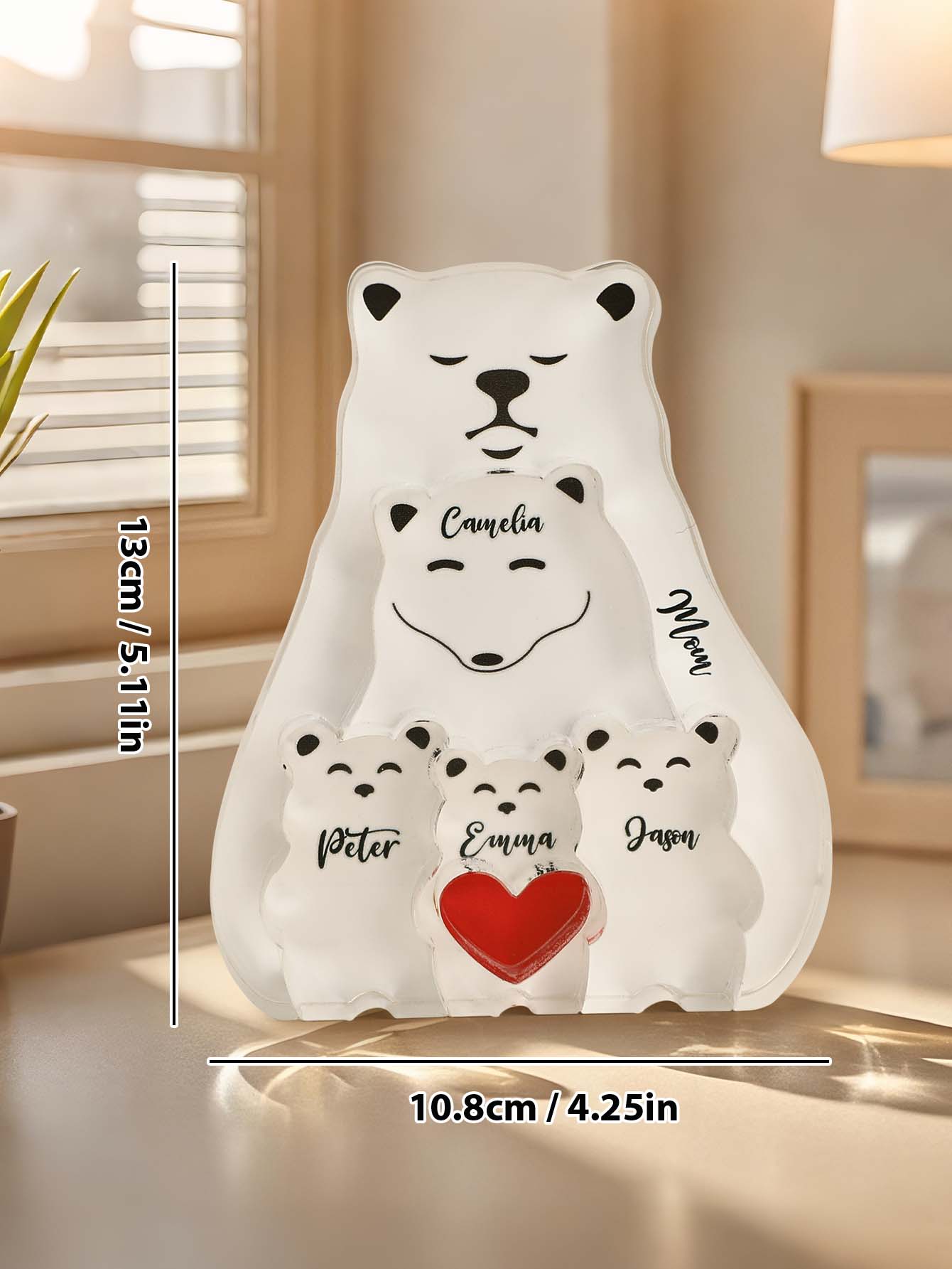 Family Bear Puzzle™ – Personalized Wooden Block Gift | Family Gift for Parents