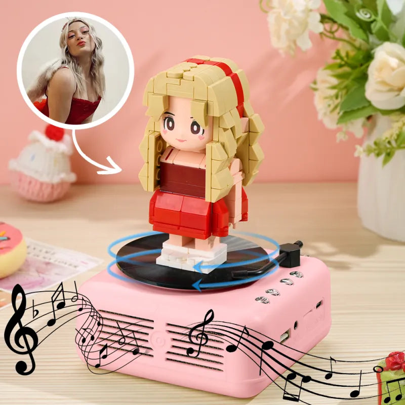 Brick Speaker Buddy™ – Custom Figure with Music Base | Fun Gift for Him